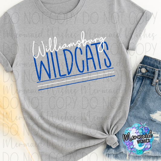 Script Williamsburg Wildcats (DTF)