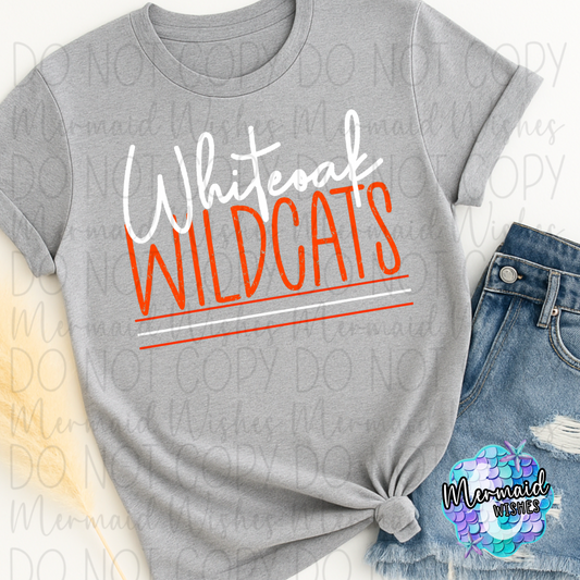 Script Whiteoak Wildcats (DTF)