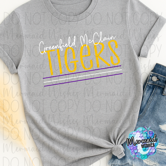 Script Greenfield McClain Tigers (DTF)