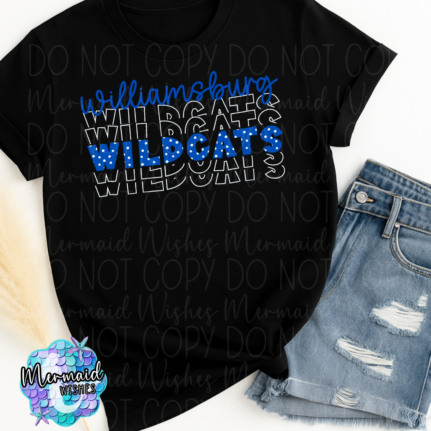 Williamsburg Wildcats Polka Dots Stacked (DTF)