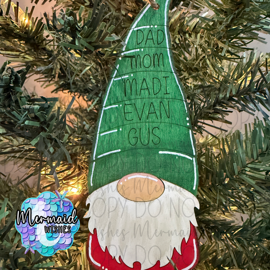 Gnome Wooden Ornament