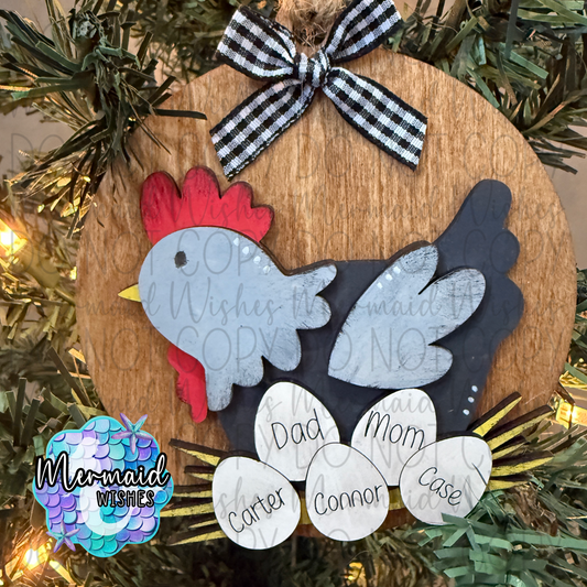 Chicken Family Ornament