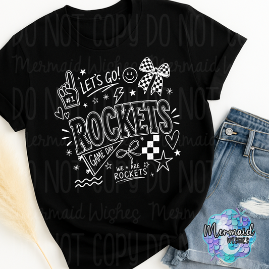 Let’s Go Rockets Doodles