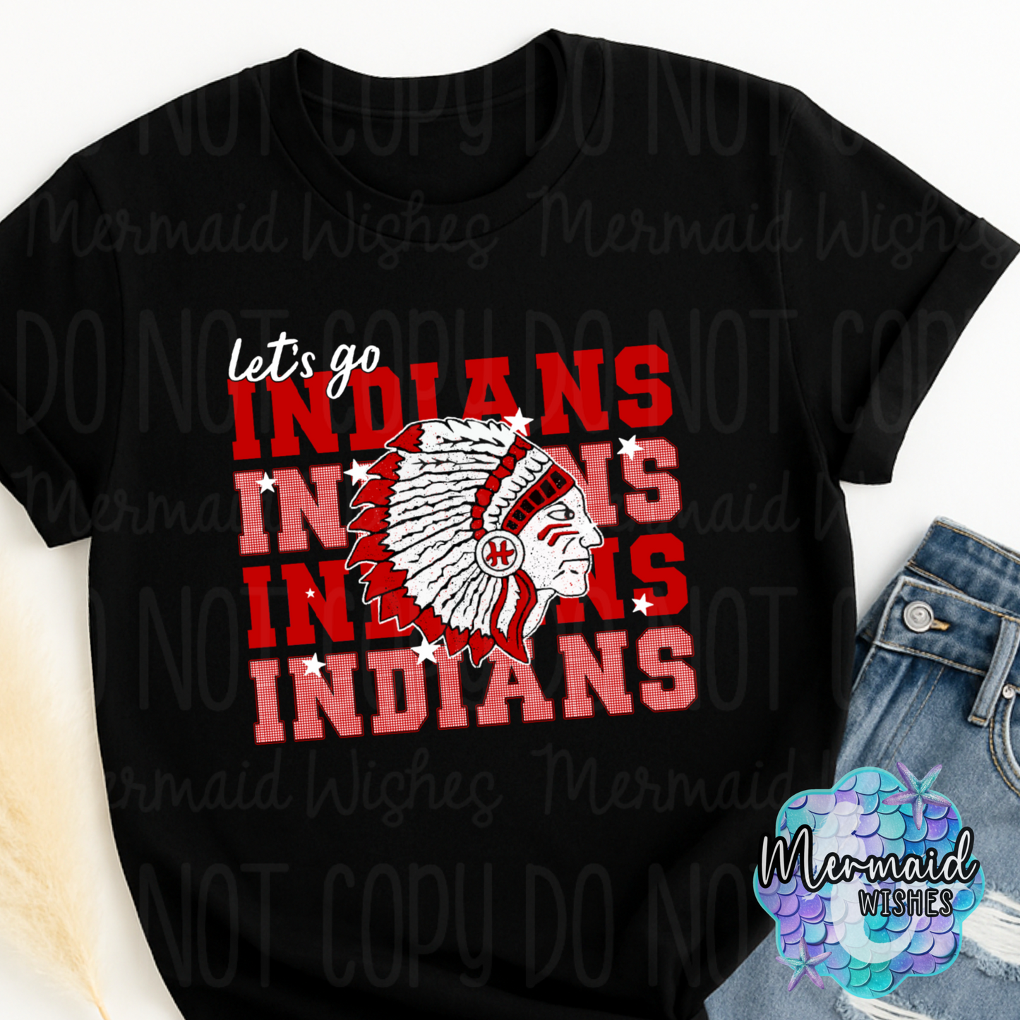 Let’s Go Indians Mascot