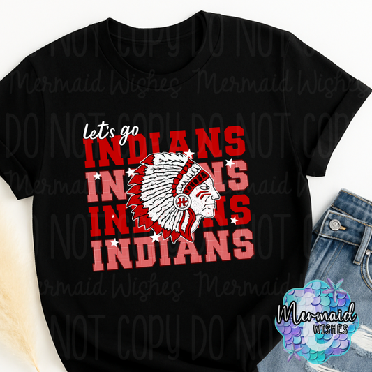 Let’s Go Indians Mascot