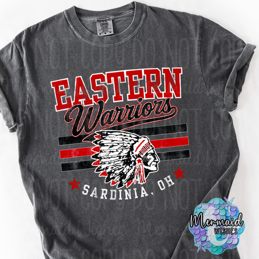 Eastern Warriors Mascot Distressed