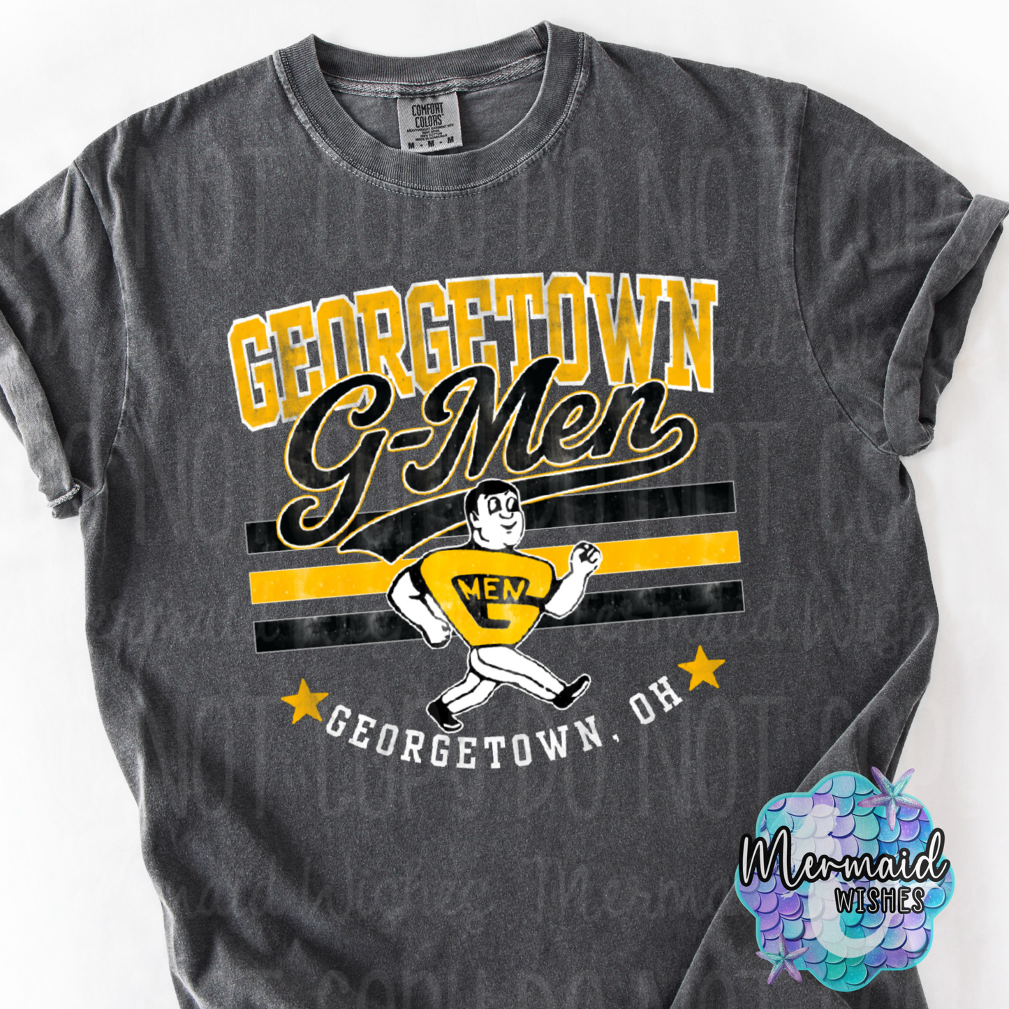 Georgetown G-Men Mascot Distressed