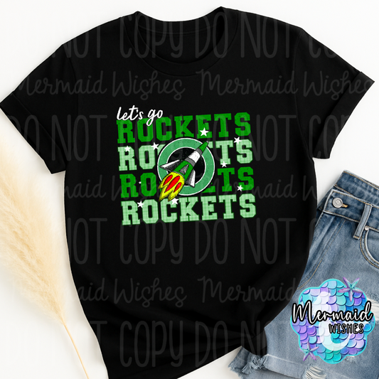 Let’s Go Rockets Mascot