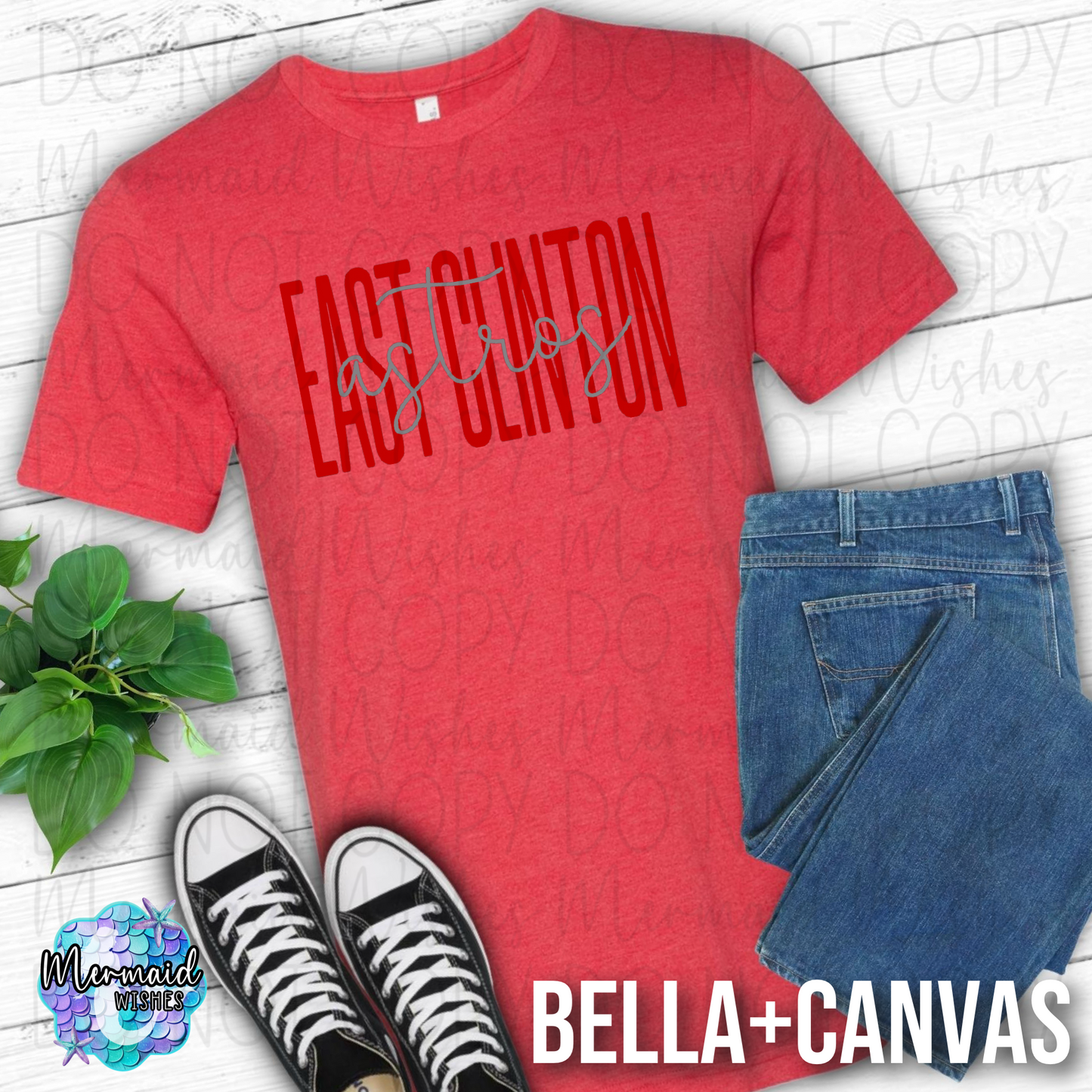 East Clinton Astros Tall Script (DTF)