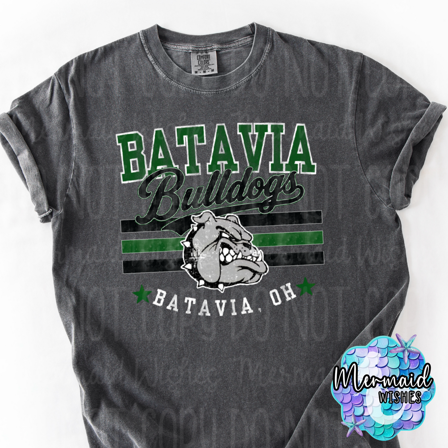 Batavia Bulldogs Mascot Distressed
