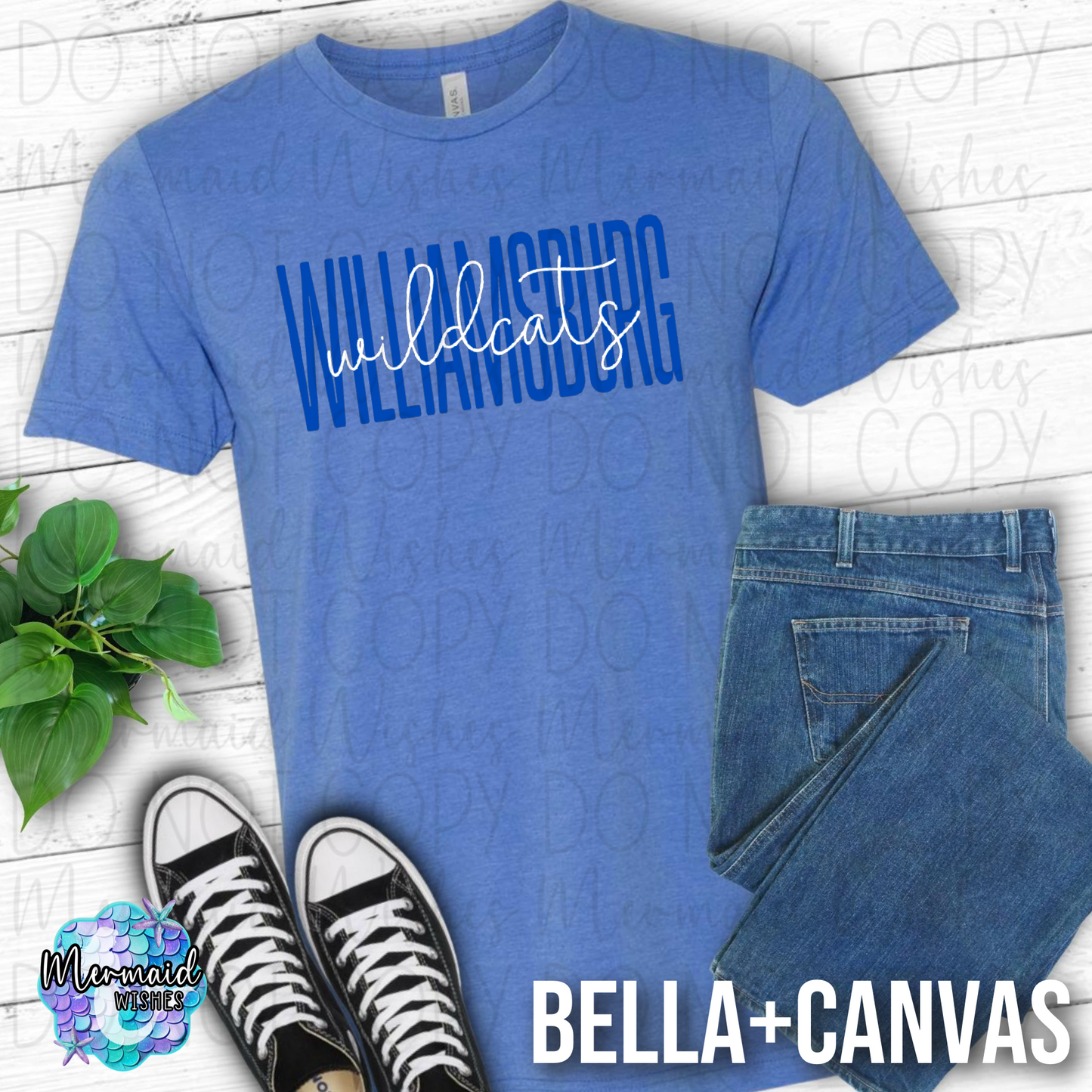 Williamsburg Wildcats Tall Script (DTF)