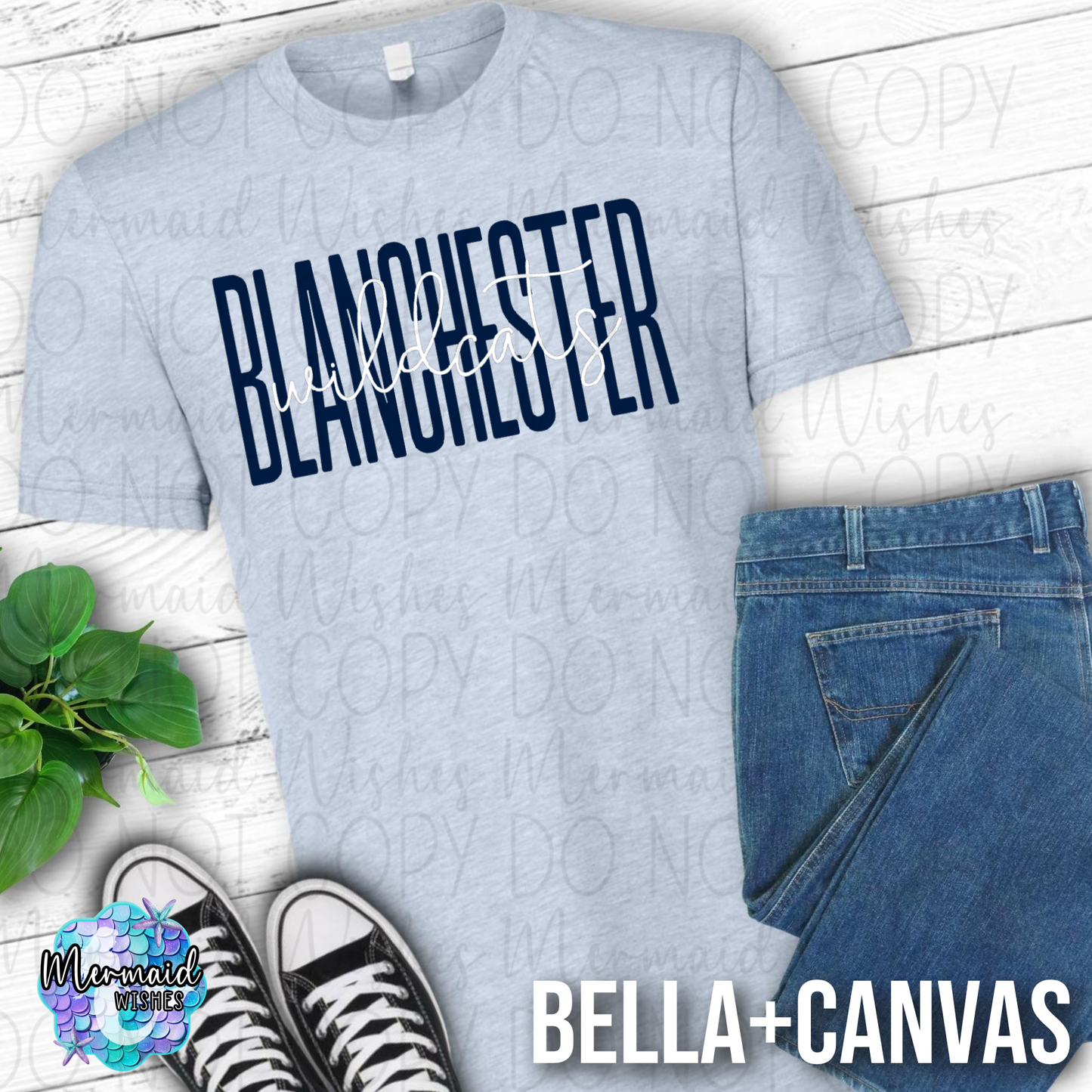 Blanchester Wildcats Tall Script (DTF)