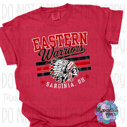 Eastern Warriors Mascot Distressed
