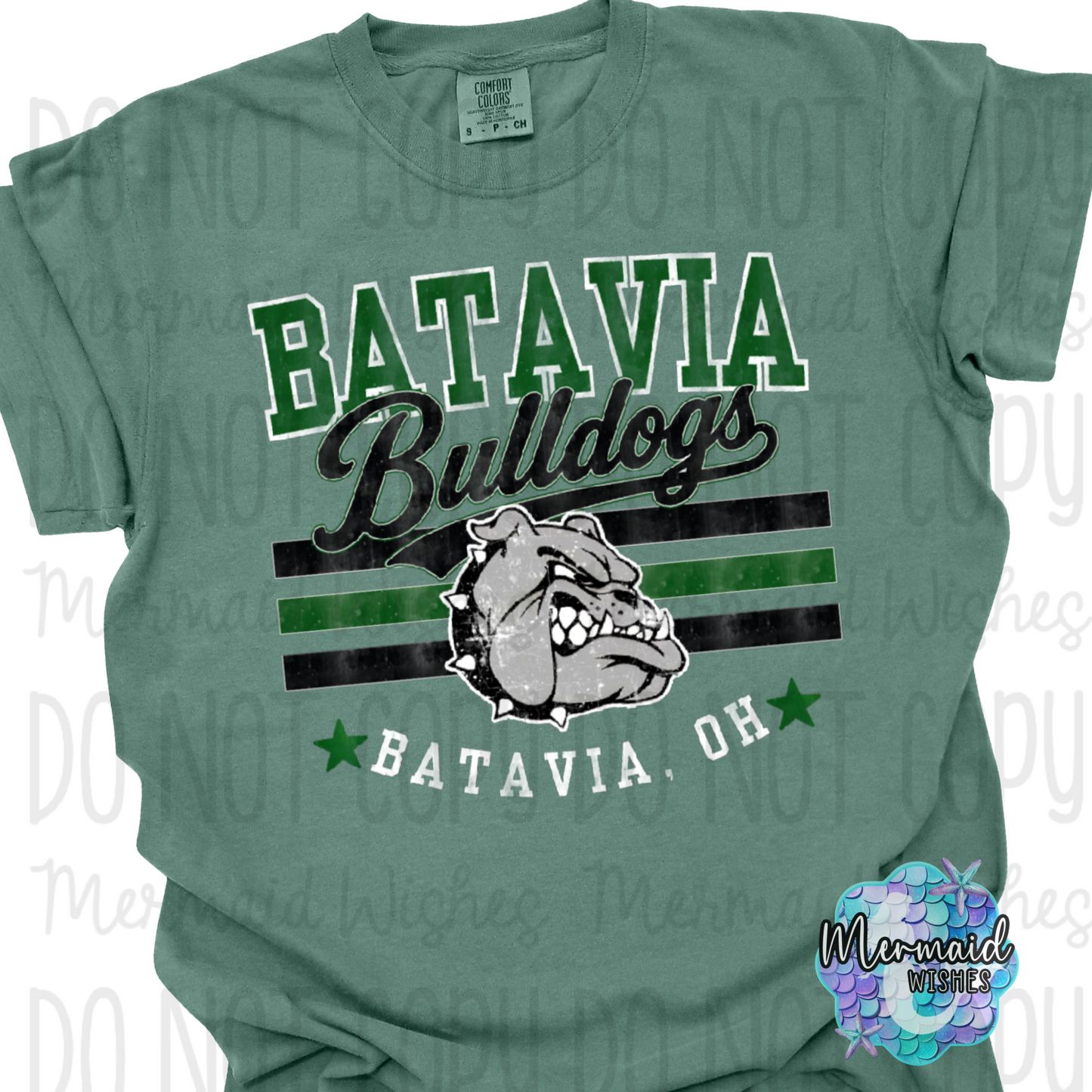 Batavia Bulldogs Mascot Distressed