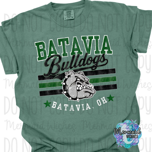 Batavia Bulldogs Mascot Distressed