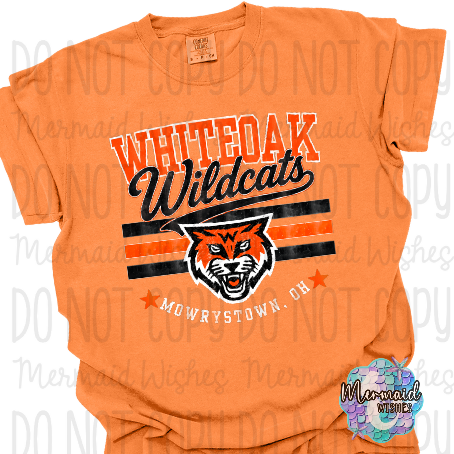 Whiteoak Wildcats Mascot Distressed