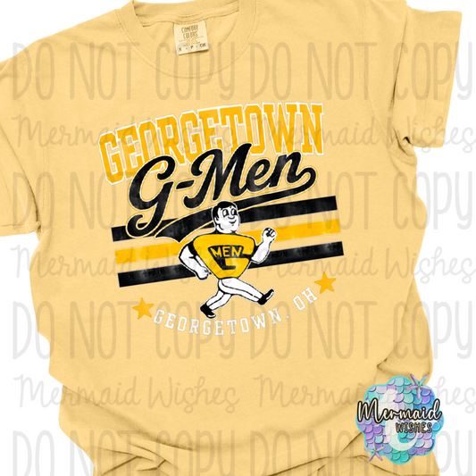 Georgetown G-Men Mascot Distressed