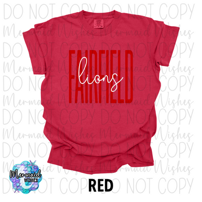 Fairfield Lions Tall Script (DTF)