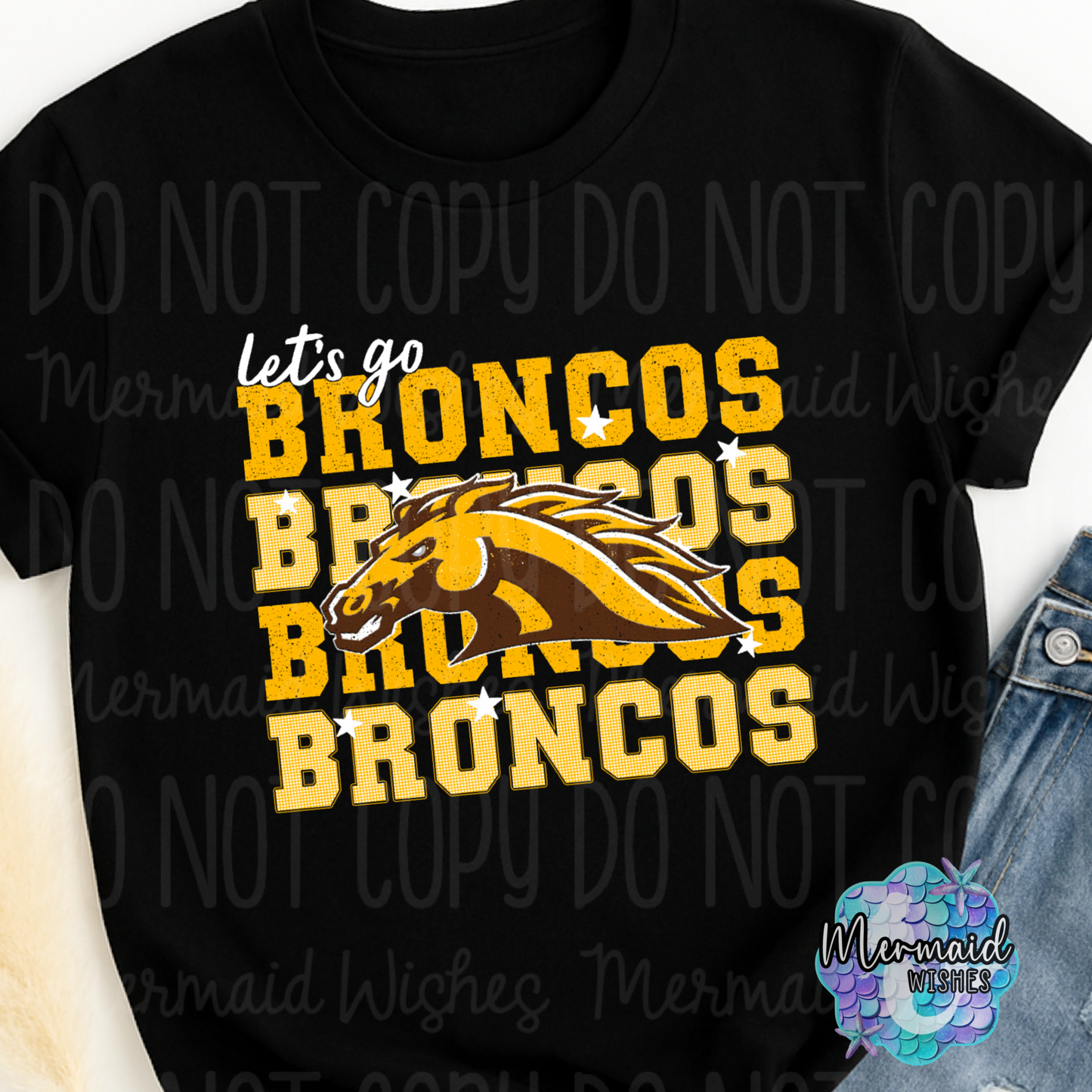 Let’s Go Broncos Mascot