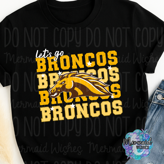 Let’s Go Broncos Mascot