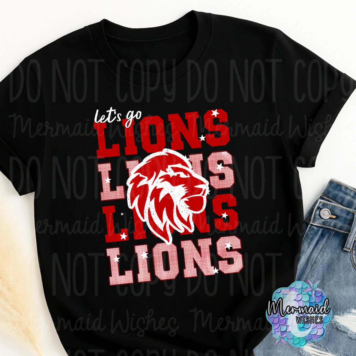 Let’s Go Lions Mascot