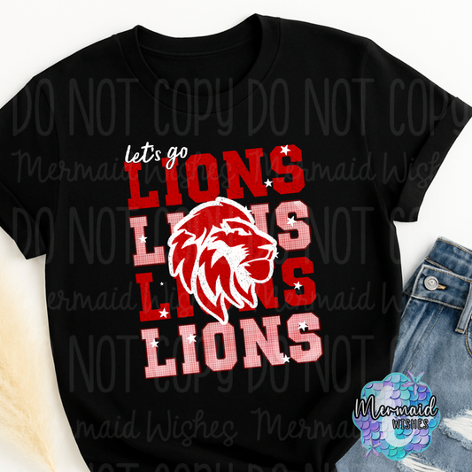 Let’s Go Lions Mascot