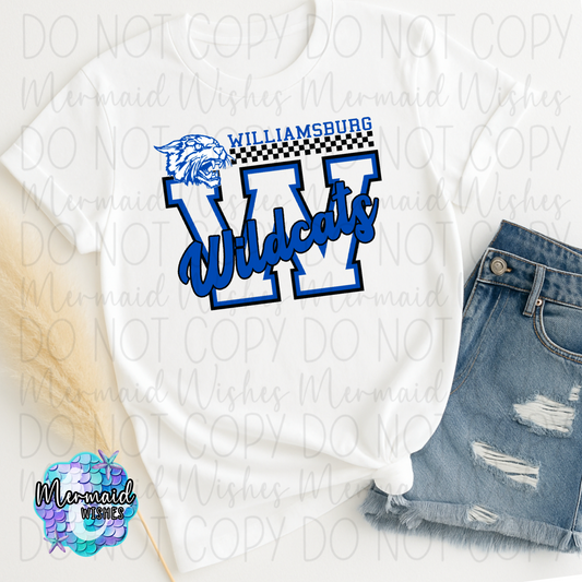 Wiliamsburg Wildcats Varsity Letter (DTF)