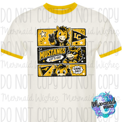 LC Mustangs Retro Comic
