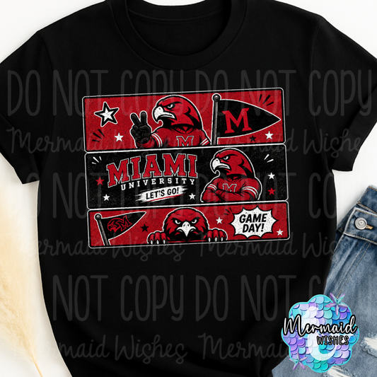 MU Red Hawks Retro Comic