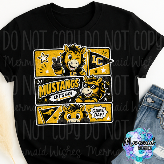 LC Mustangs Retro Comic
