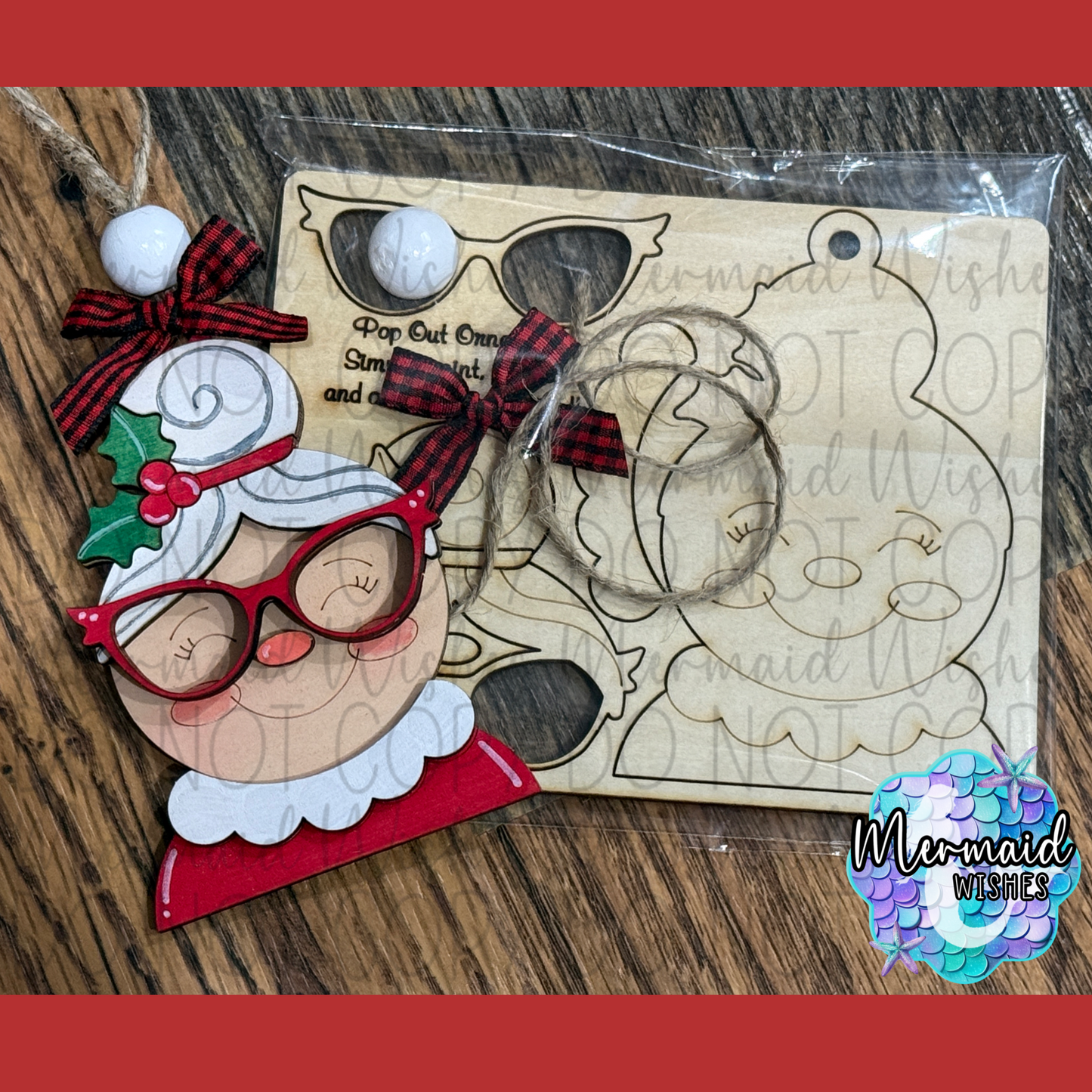 DIY Mrs. Claus Ornament
