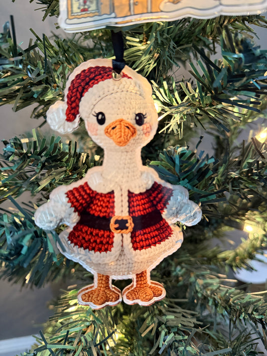 Crochet Goose Ornament