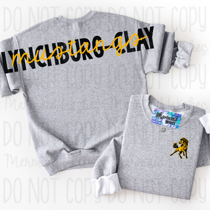 Lynchburg-Clay Mustangs (Full Back Arm to Arm Design)