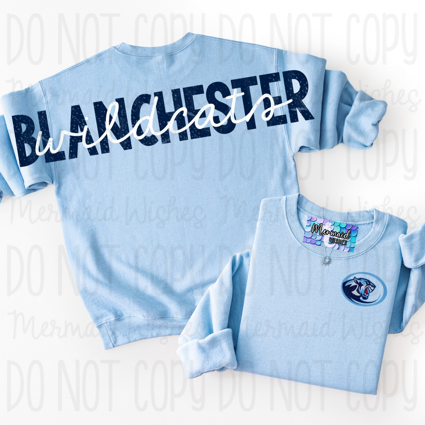Blanchester Wildcats (Full Back Arm to Arm Design)