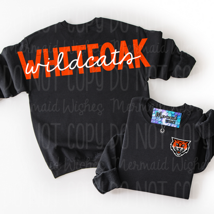 Whiteoak Wildcats (Full Back Arm to Arm Design)