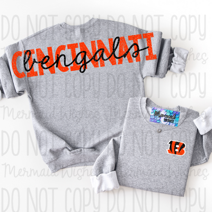 Cincinnati Bengals (Full Back Arm to Arm Design)