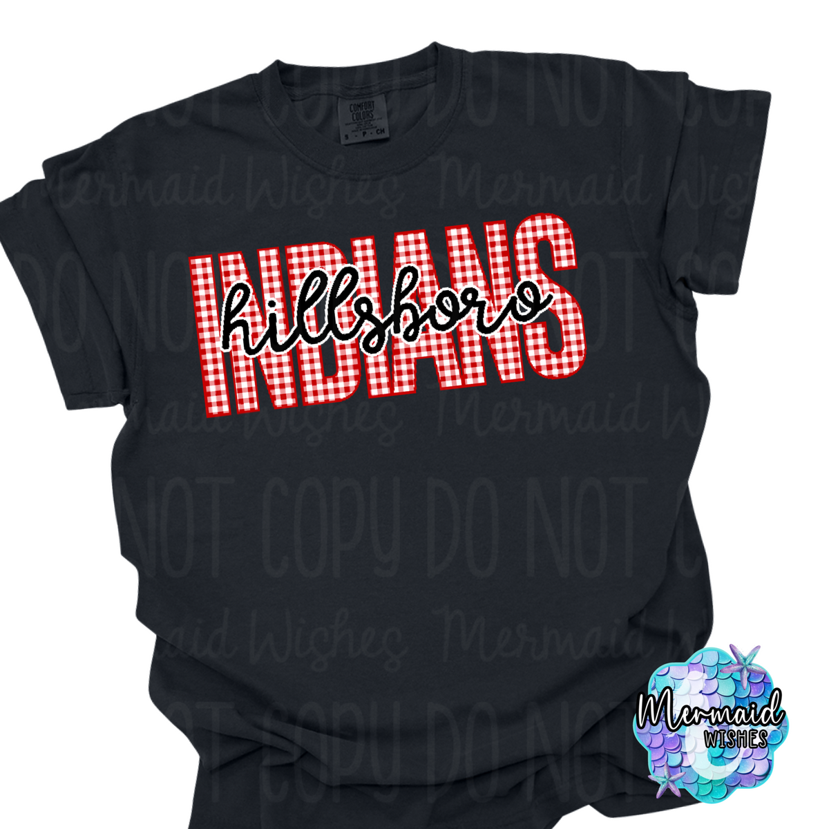 Hillsboro Indians Gingham (CC-TShirt)