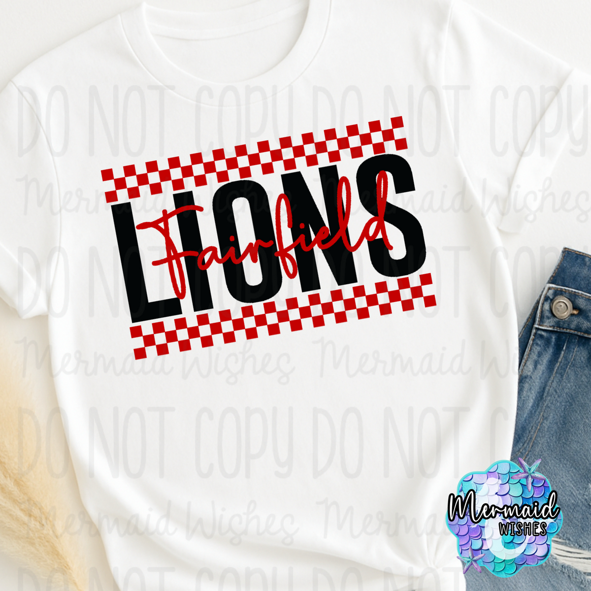 Fairfield Lions Checkered (TShirt, Crewneck & Hoodie)