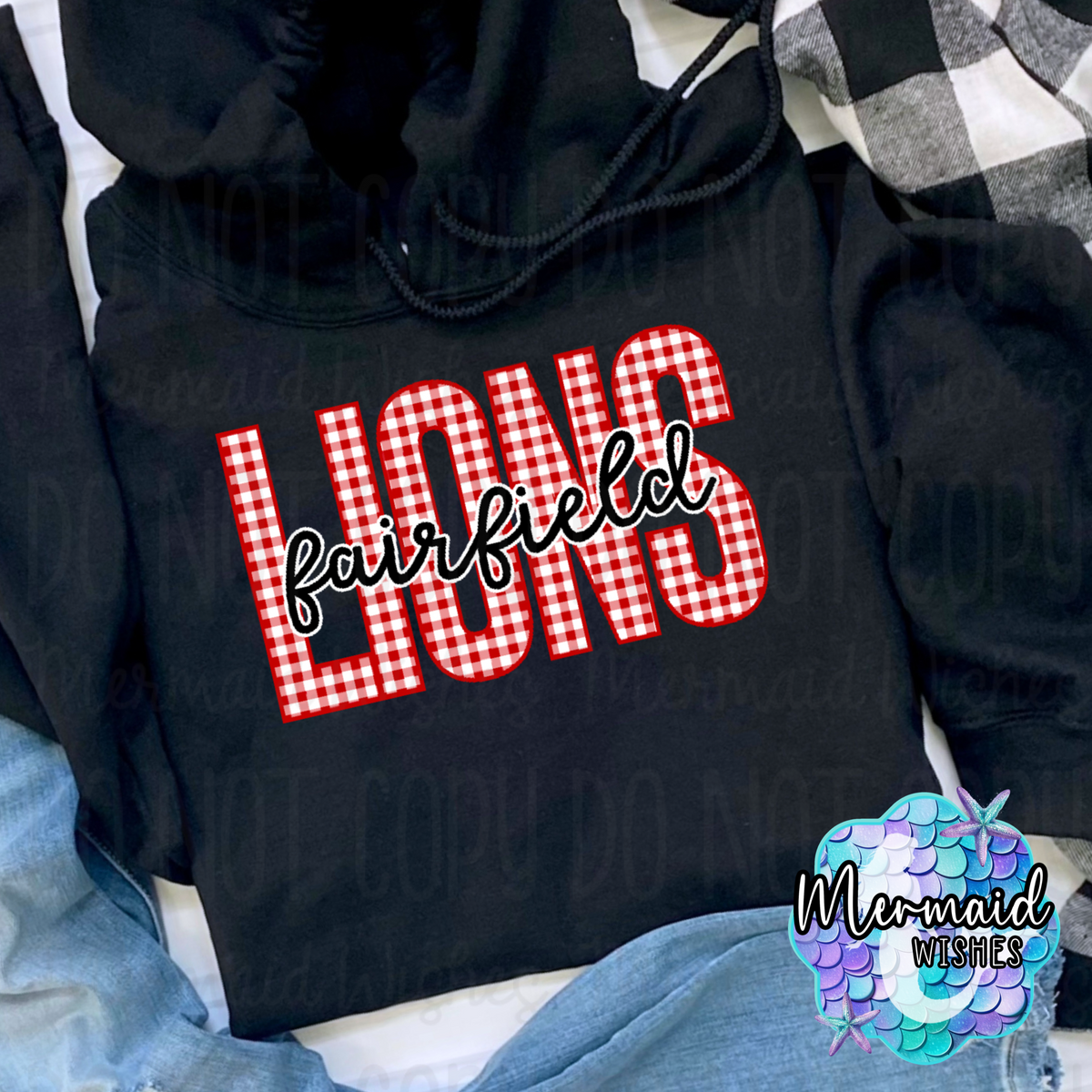 Fairfield Lions Gingham (TShirt, Crewneck & Hoodie)