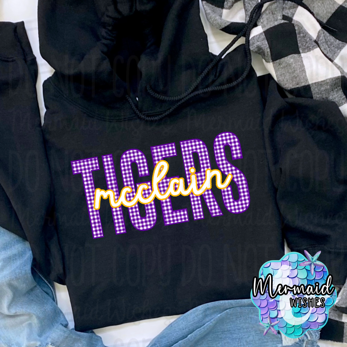 McClain Tigers Gingham (TShirt, Crewneck & Hoodie)