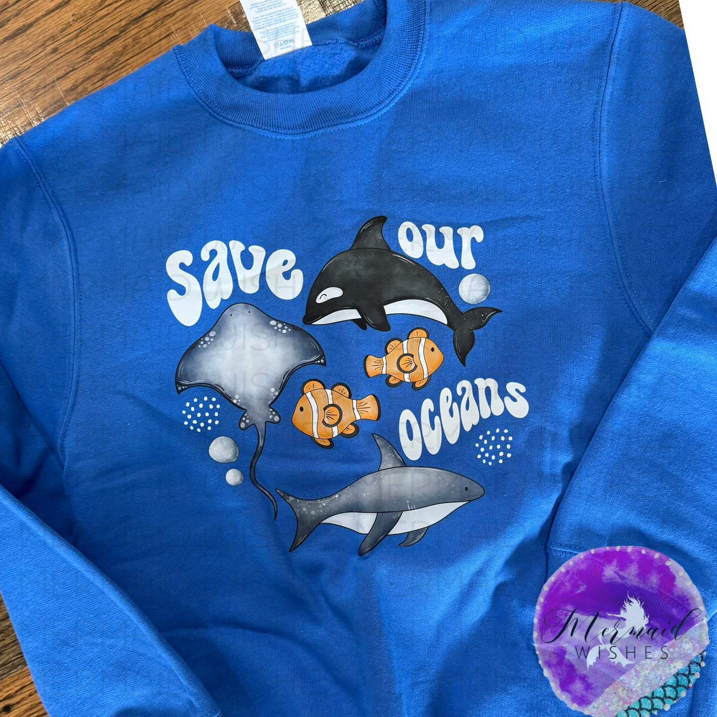 (Youth Medium-Crew) Save Our Oceans  (DTF-RTS)