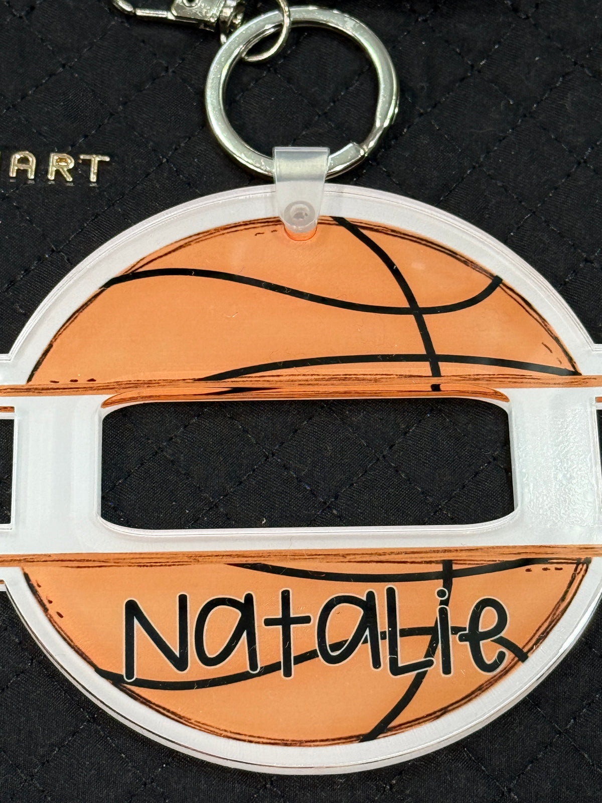 Sports Hair Tie Bag Tag Personalized