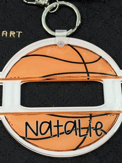 Sports Hair Tie Bag Tag Personalized