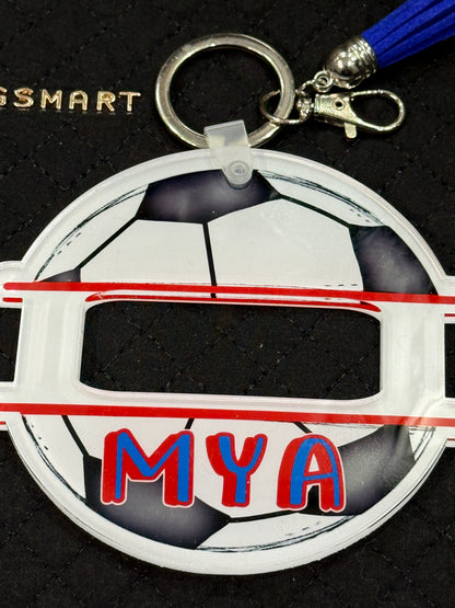 Sports Hair Tie Bag Tag Personalized
