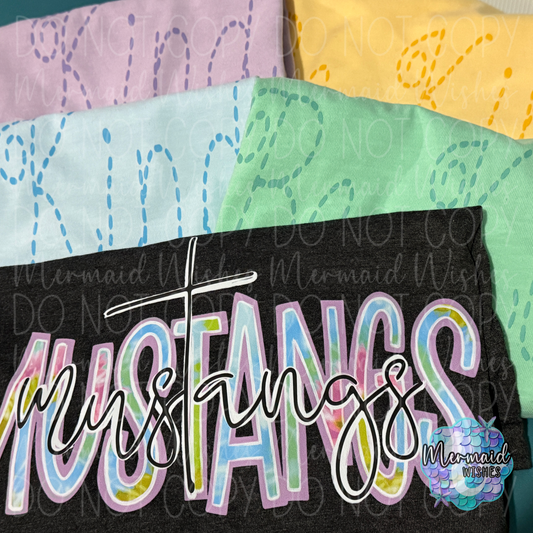 Retro Pastel Mustangs