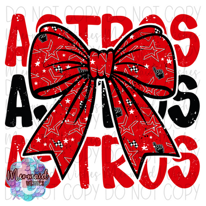 EC Astros Bow Distressed