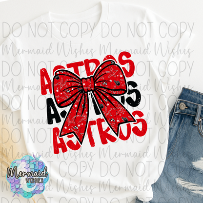 EC Astros Bow Distressed