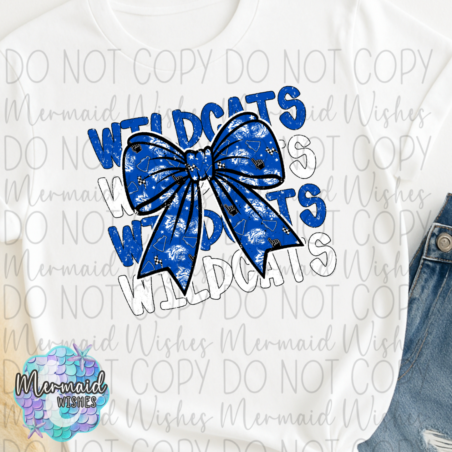 Williamsburg Wildcats Bow Distressed