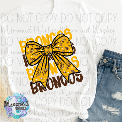 WB Broncos Bow Distressed