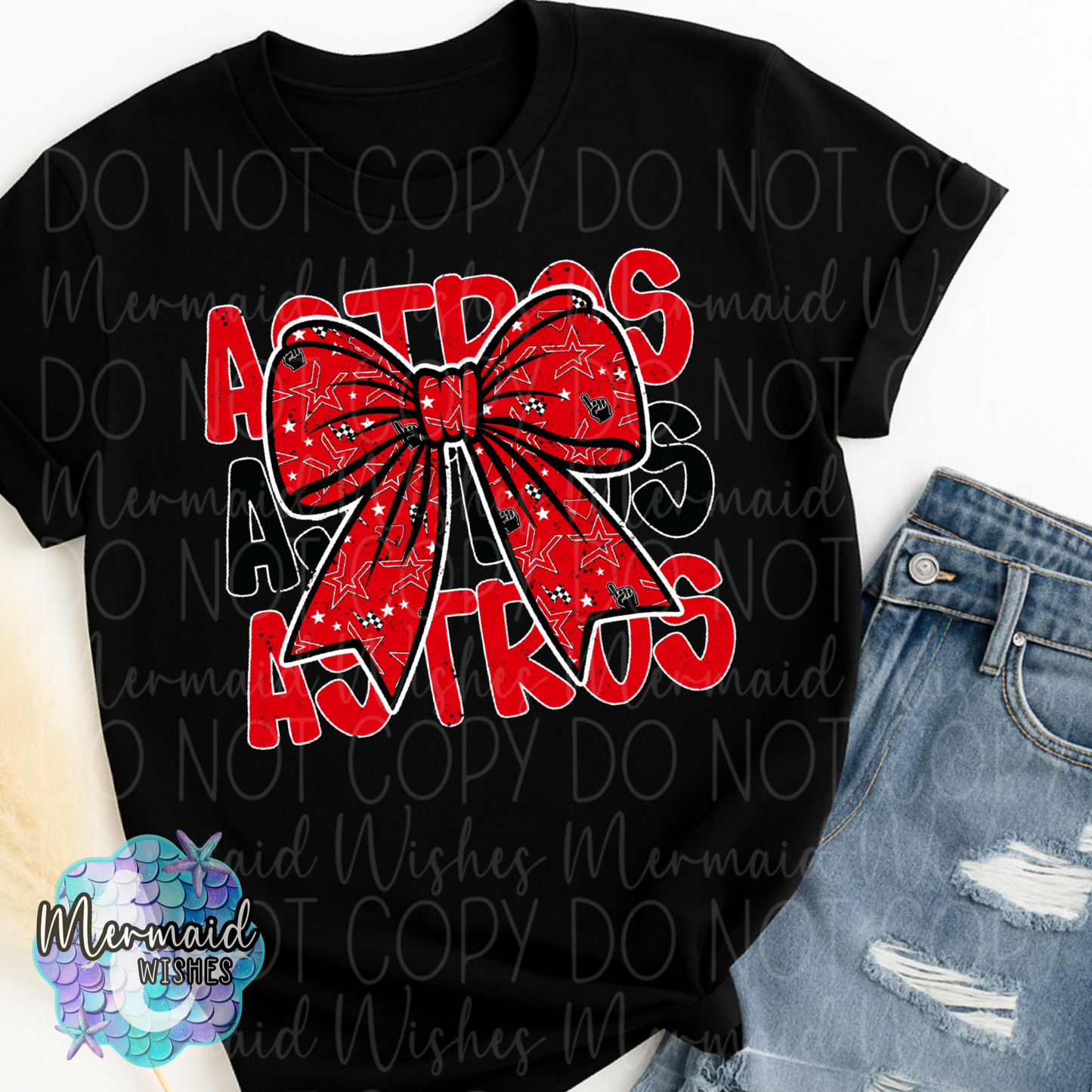 EC Astros Bow Distressed